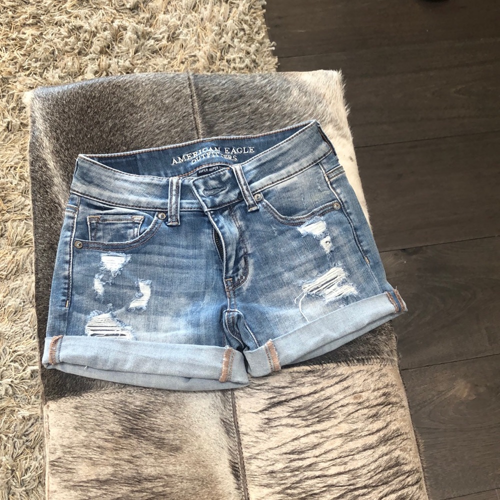 Midi jean shorts double zero